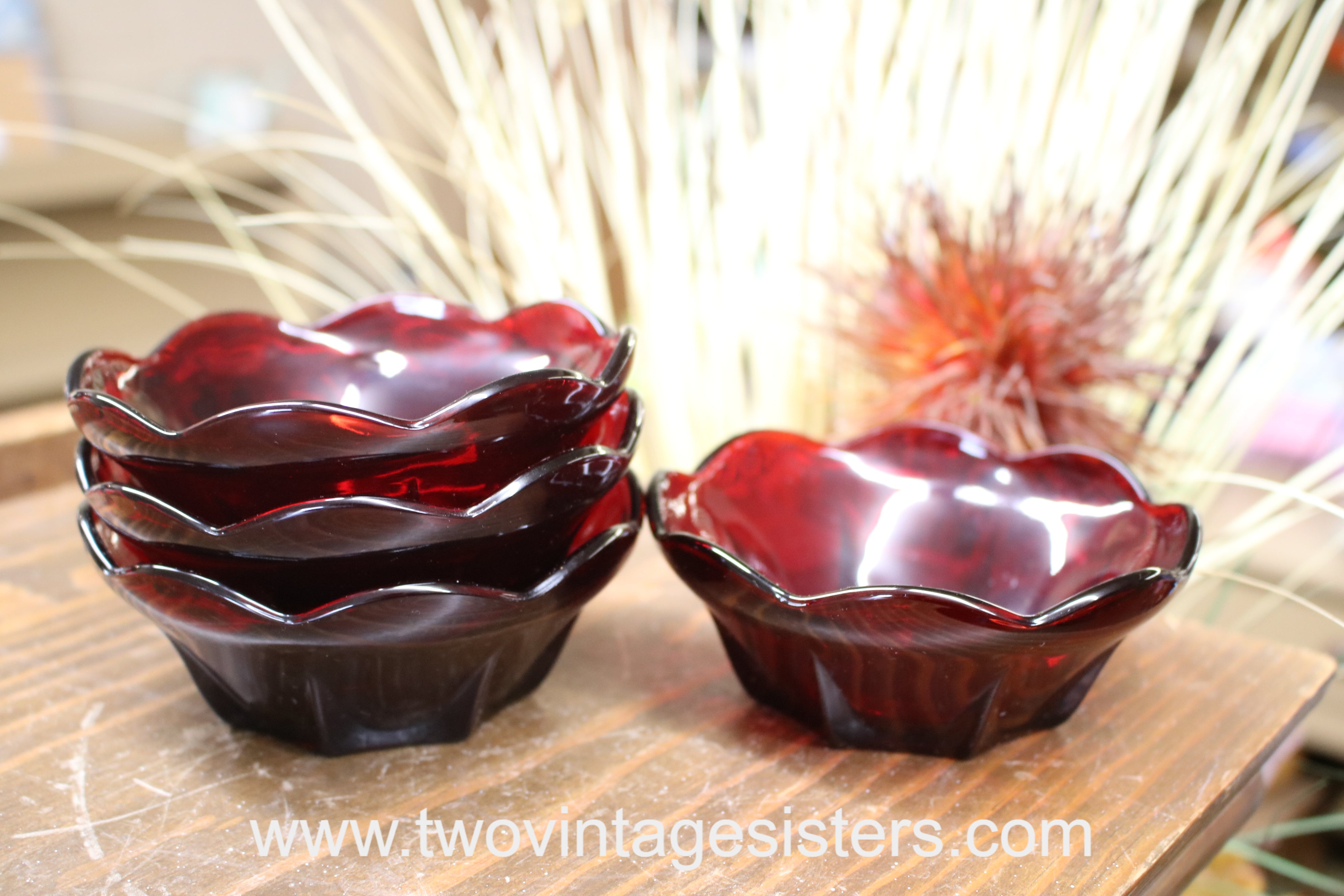 Vintage Anchor Hocking Ruby Red Salad orders bowl