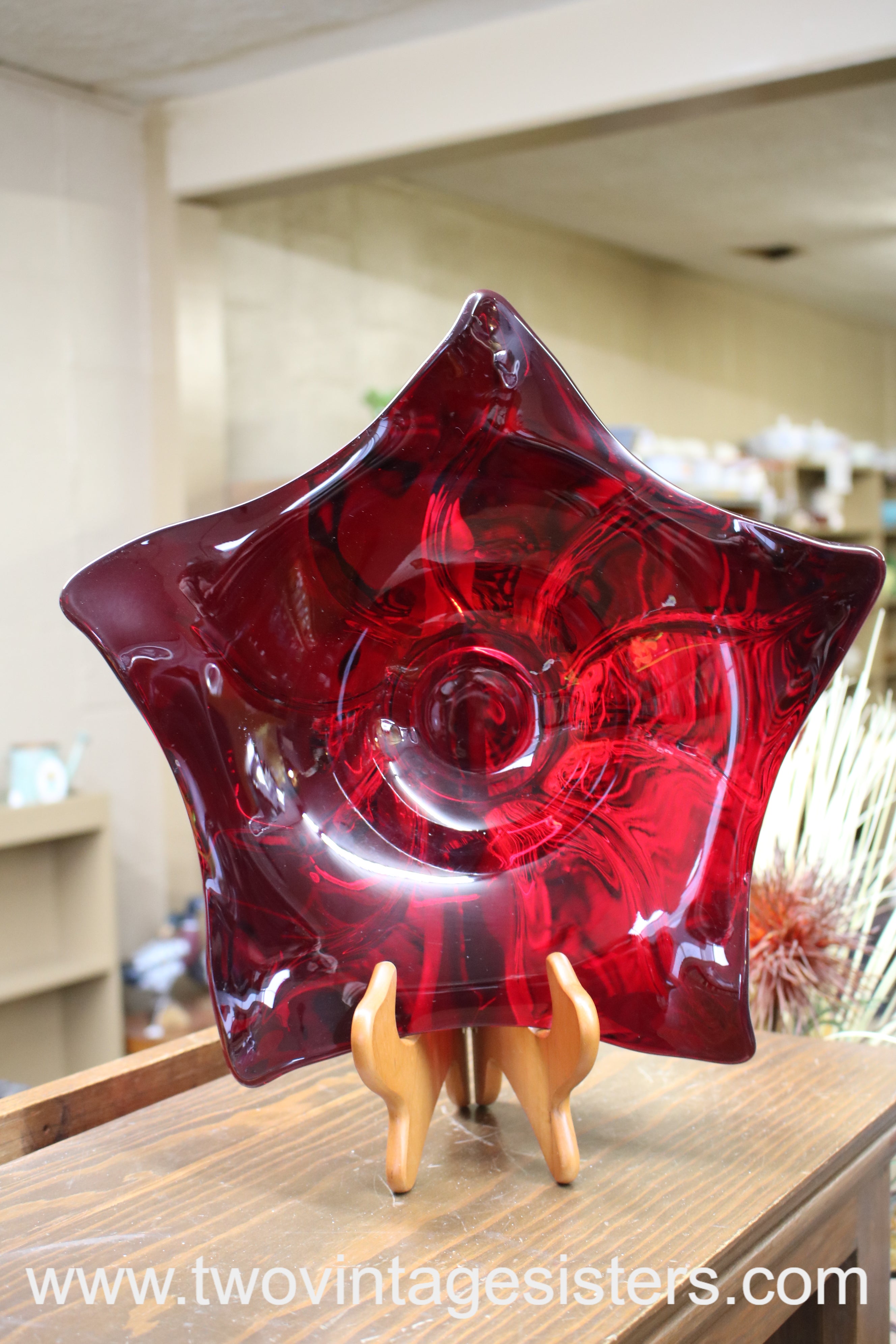 Red Glass Bowl