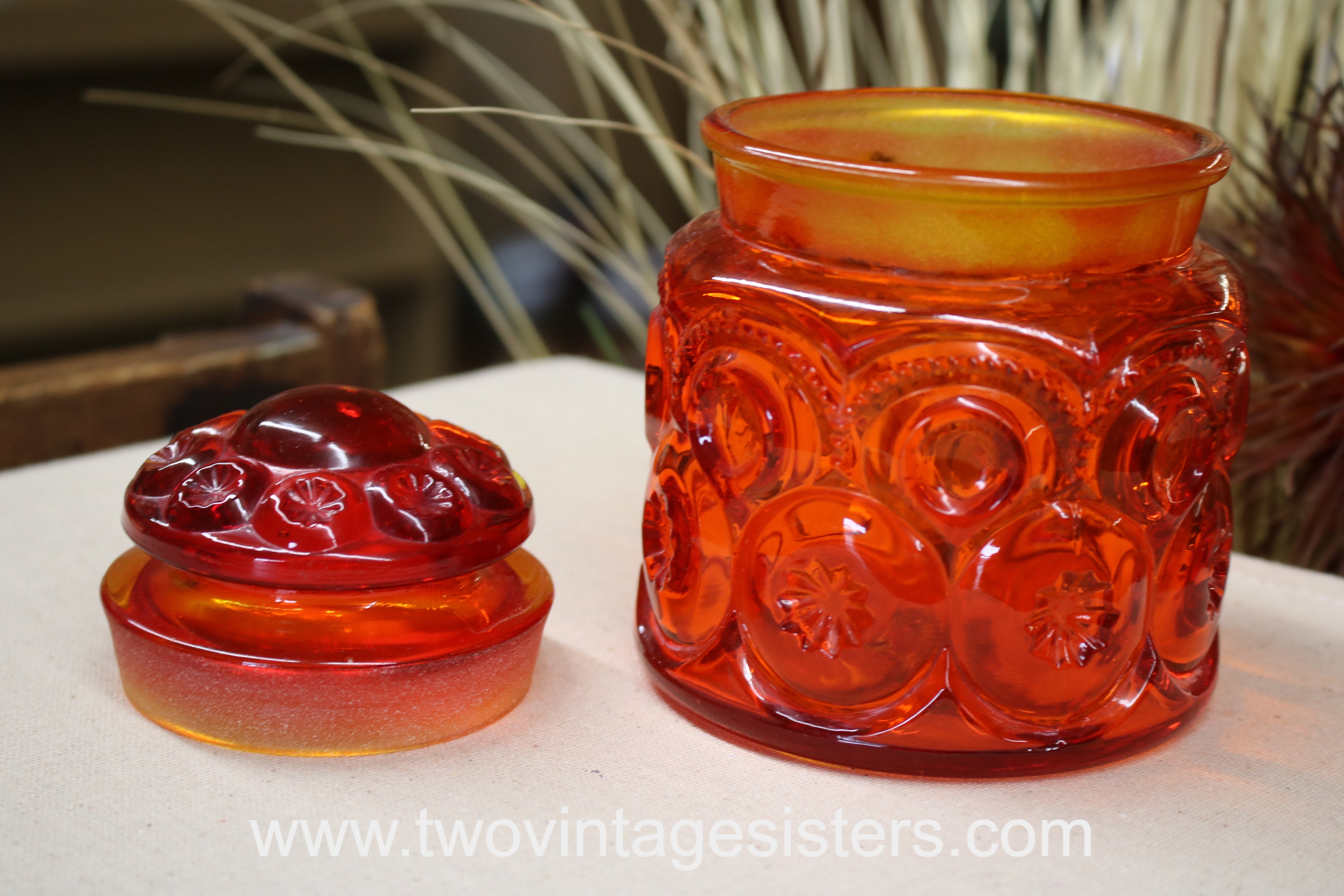 Outlet Amberina stars and moons canister set