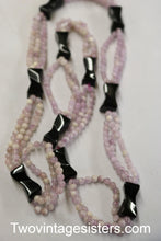 Load image into Gallery viewer, Amethyst &amp; Onyx Glass Bead Necklace
