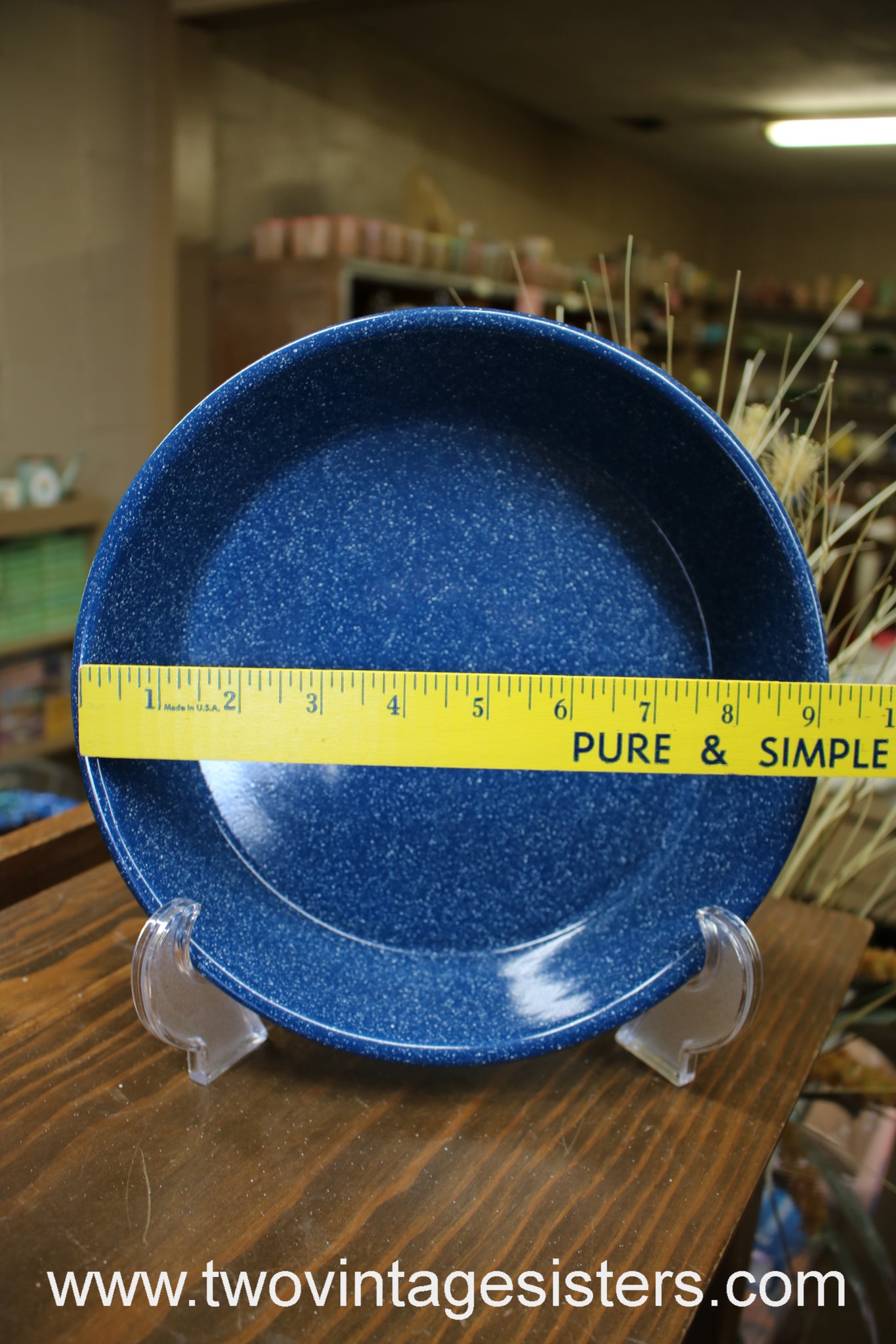 Vintage Blue and White Speckled Enamel Cookware 