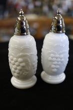 Load image into Gallery viewer, Imperial Milk Glass Grape Pattern Salt &amp; Pepper Shaker
