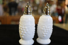 Load image into Gallery viewer, Imperial Milk Glass Grape Pattern Salt &amp; Pepper Shaker\
