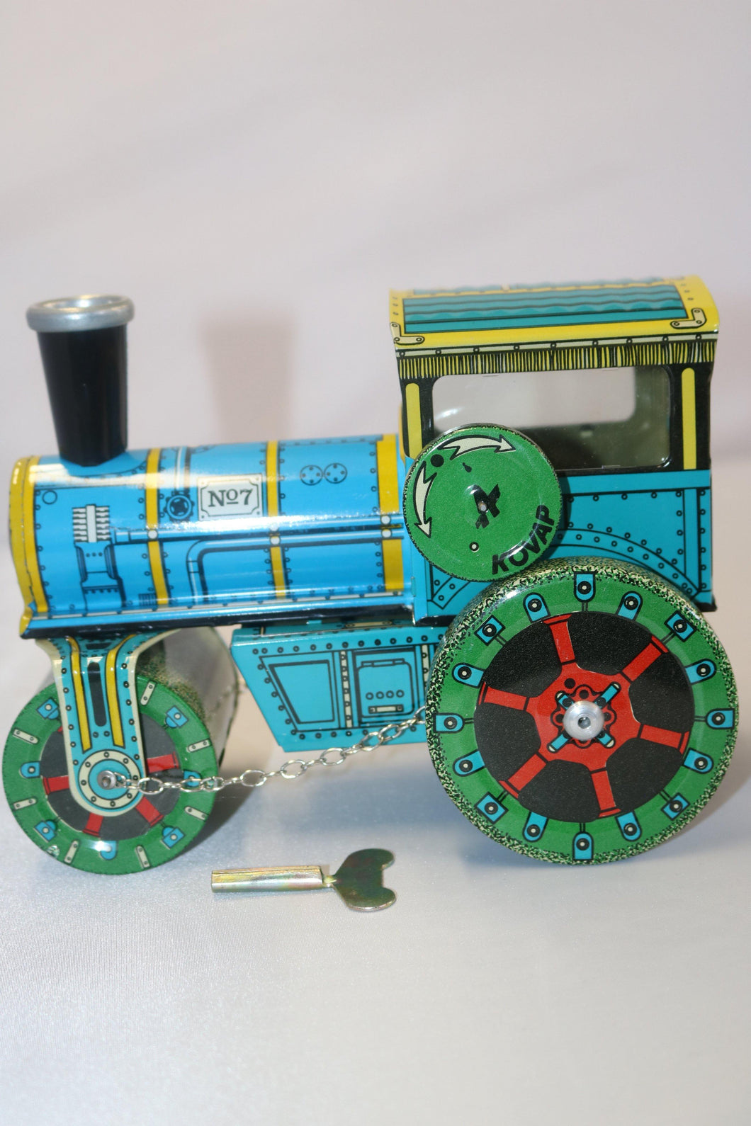 Road Roller Tractor Metal wind-up toy Kovap 
