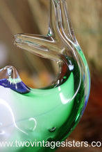 Load image into Gallery viewer, Green Blue White Multi Color Glass Art Marine Figurine Paperweight
