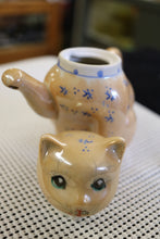 Load image into Gallery viewer, Vintage Lusterware Orange Cat Teapot
