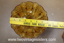 Load image into Gallery viewer, Smith Glass Amber Compote Candy Dish Bowl Heritage Hobstar Cane &amp; Arch
