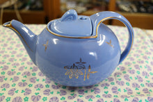 Load image into Gallery viewer, Hall Hook Cover Cadet Blue Gold Standard 6 Cup Teapot
