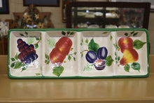 Load image into Gallery viewer, SAKURA Oneida Excell Sonoma Fruit Earthenware Hand Painted Divided Serving Tray
